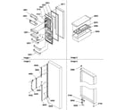 Amana SXD27TE-P1302802WE refrigerator door and accessories diagram