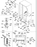 Drain system, rollers, and evaporator assy