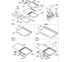 Amana SBI20TPE-P1190705WE shelves, deli, and crisper assemblies diagram