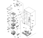 Amana SBI20TPSW-P1190712WW freezer shelves and light diagram