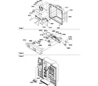 Amana SBDE520TW-P1308501WW ice/water cavity, electronic bracket assy & toe grille diagram