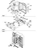 Ice/water cavity, electronic bracket assy & toe grille