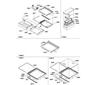 Amana SRDE520TBW-P1312402WW shelves, deli, and crisper assemblies diagram