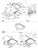 Shelves, deli, and crisper assemblies