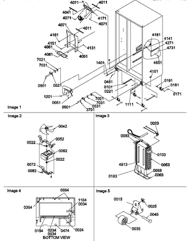 Drain system, rollers, and evaporator assy