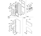 Amana SXD520TW-P1313701WW refrigerator door and accessories diagram
