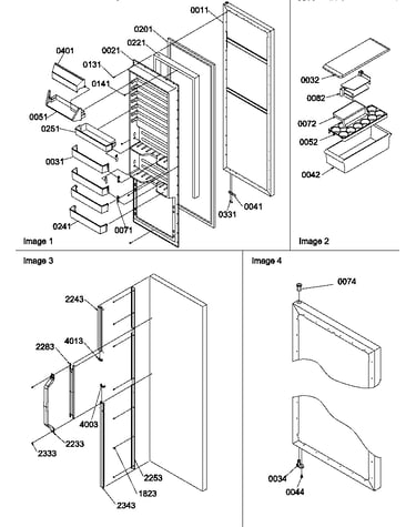 Refrigerator door and accessories