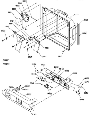 Ice/water cavity and electronic bracket assy