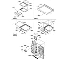 Amana SXD520TE-P1313701WE crisper & deli assemblies & toe grill diagram