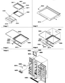 Crisper & deli assemblies & toe grill