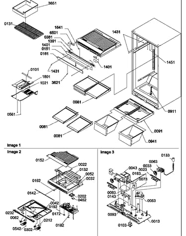 Interior cabinet and drain block assembly