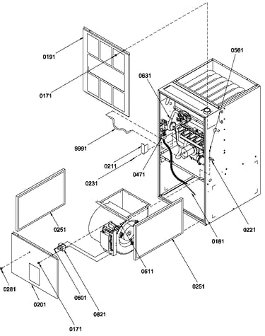 Cabinet assembly and blower mounting