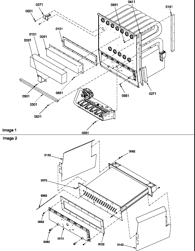 HEAT EXCHANGER/MANIFOLD ASSY AND RECUPE COIL ASSY