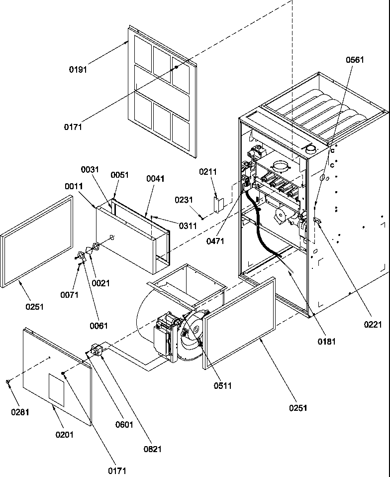 CABINET ASSEMBLY AND BLOWER MOUNTING