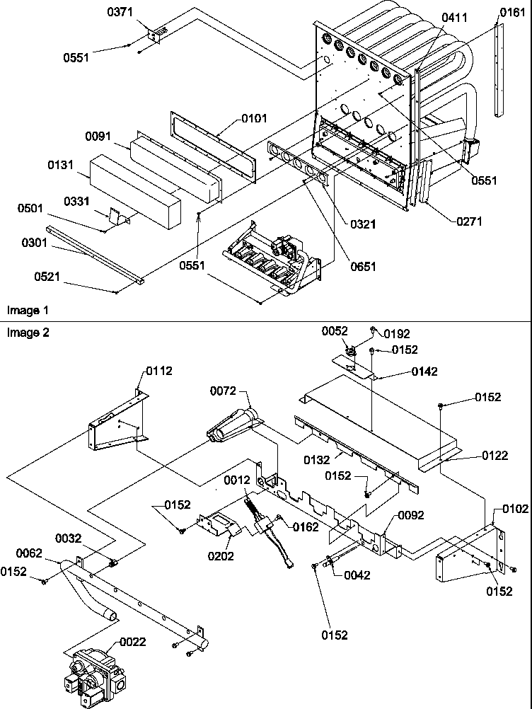 Partition tube/collector box/manifold