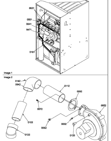 Wiring/blower pipe