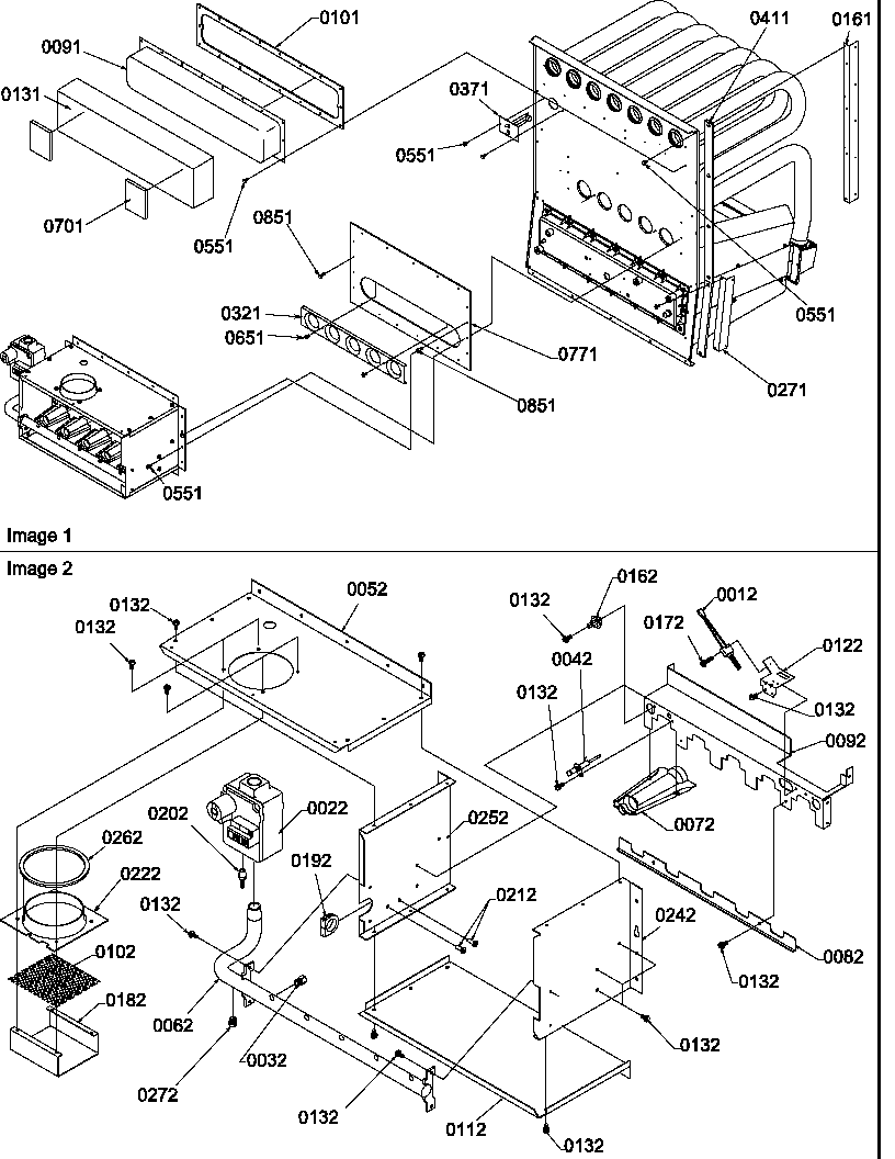 Partition tube/collector box/manifold