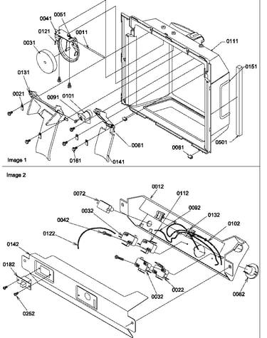 Ice & water cavity and electronic bracket assy