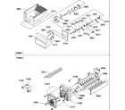 Amana SQD25TL-P1190427WL ice bucket auger and ice maker parts diagram