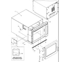 Amana MM2000C-P1194102M outer case & door removal diagram