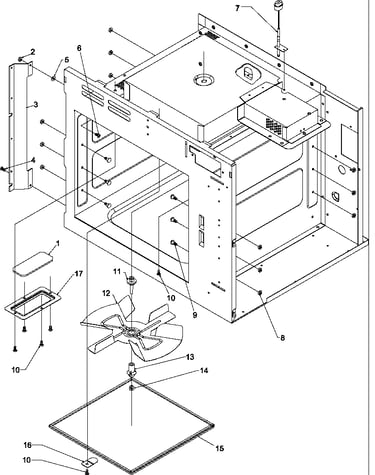 Oven cavity & stirrer system