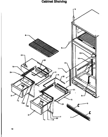 Cabinet shelving