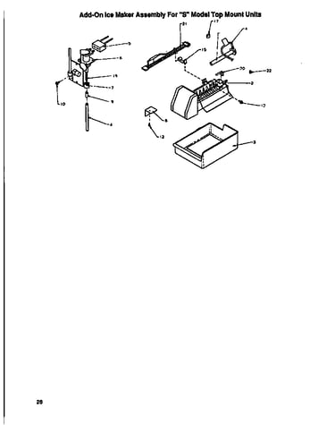 Add-on ice maker