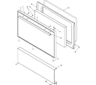 Amana ARR3100NL-P1143494NL oven door and decorative panel diagram