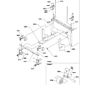 Amana BBI20TPW-P1199102WW bottom hinge and roller assembly diagram