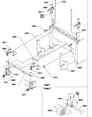 Bottom hinge and roller assembly