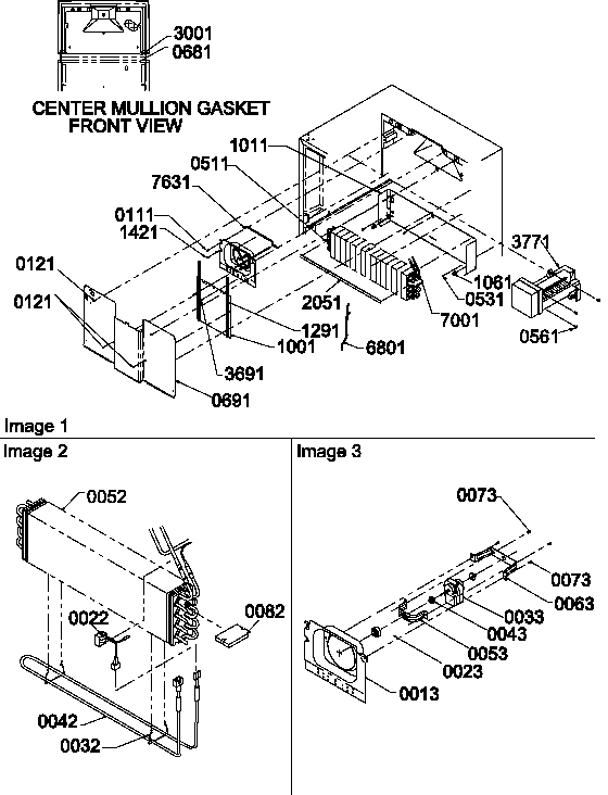 Evaporator and fan motor assemblies