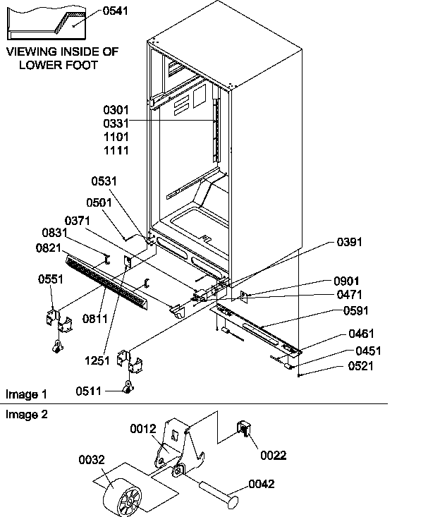 Ladders, lower cabinet and rollers