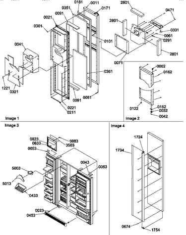 Freezer door and toe grille