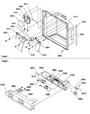 Ice & water cavity and electronic bracket assy