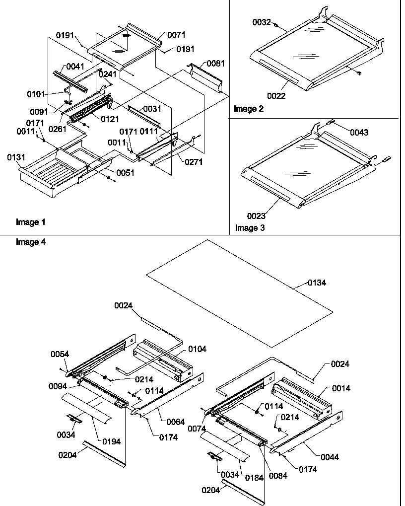Shelving assemblies