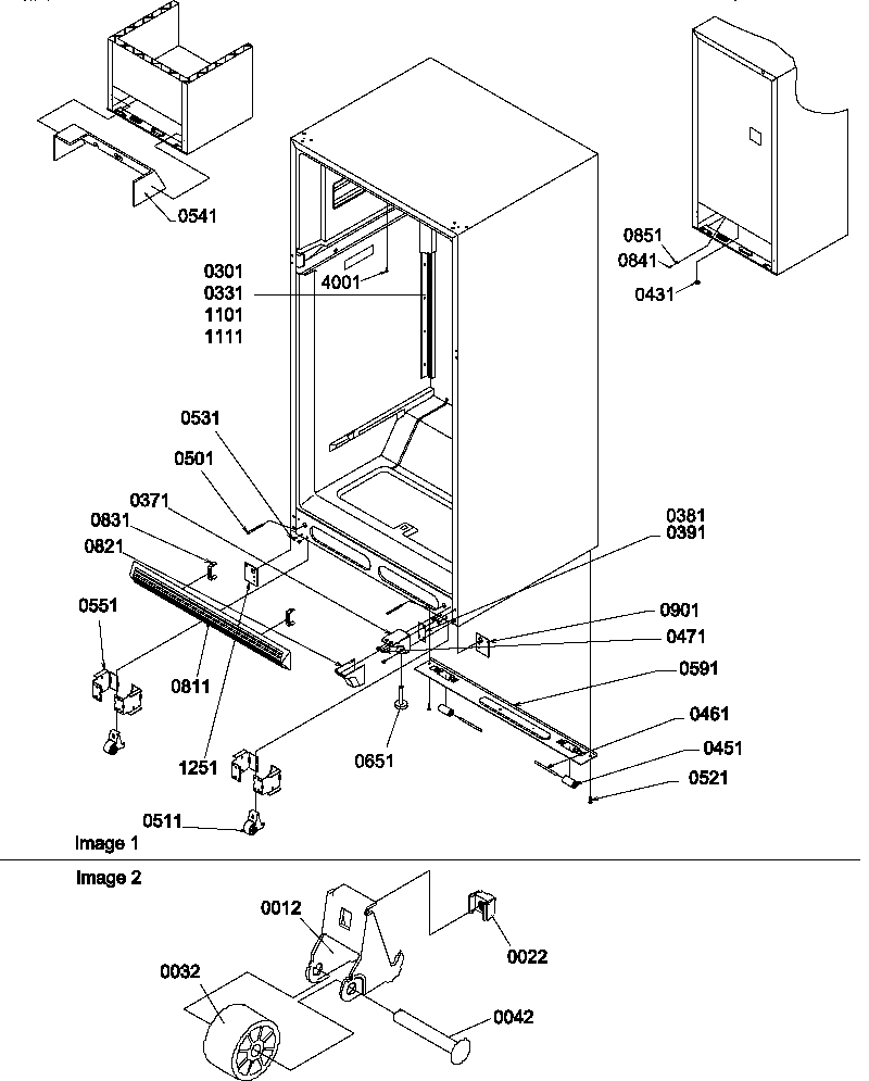 LADDERS, LOWER CABINET AND ROLLERS