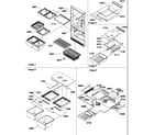 Amana BH20TW-P1316304WW shelving assemblies diagram