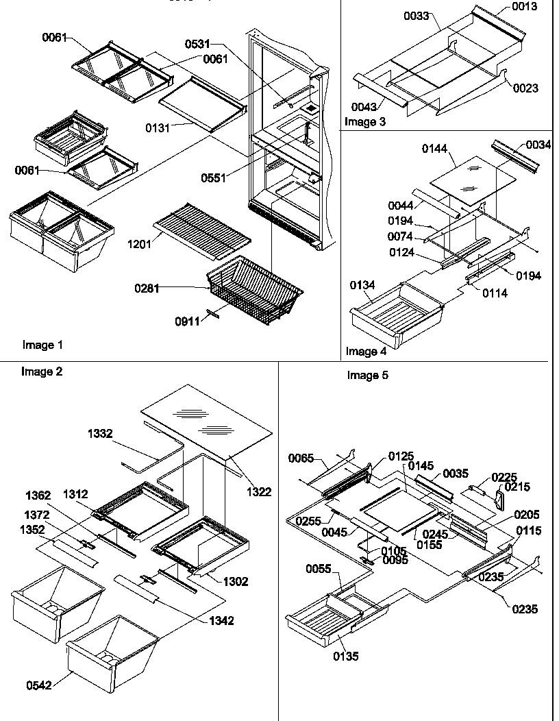 Shelving assemblies
