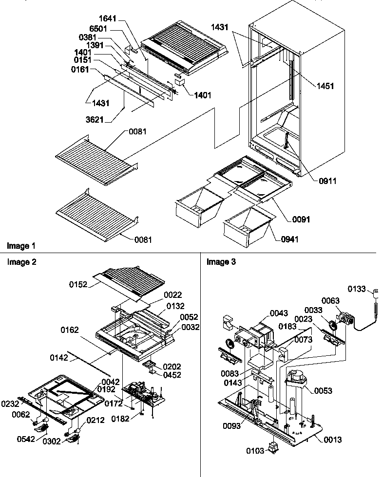 Interior cabinet/drain block and control assembly
