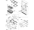 Amana BX20S5E-P1196504WE shelving assemblies diagram