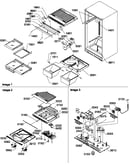 Interior cabinet/drain block and control assembly