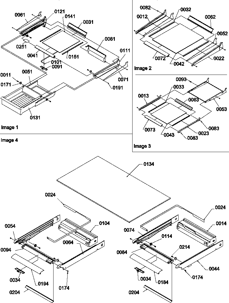 Shelving assemblies