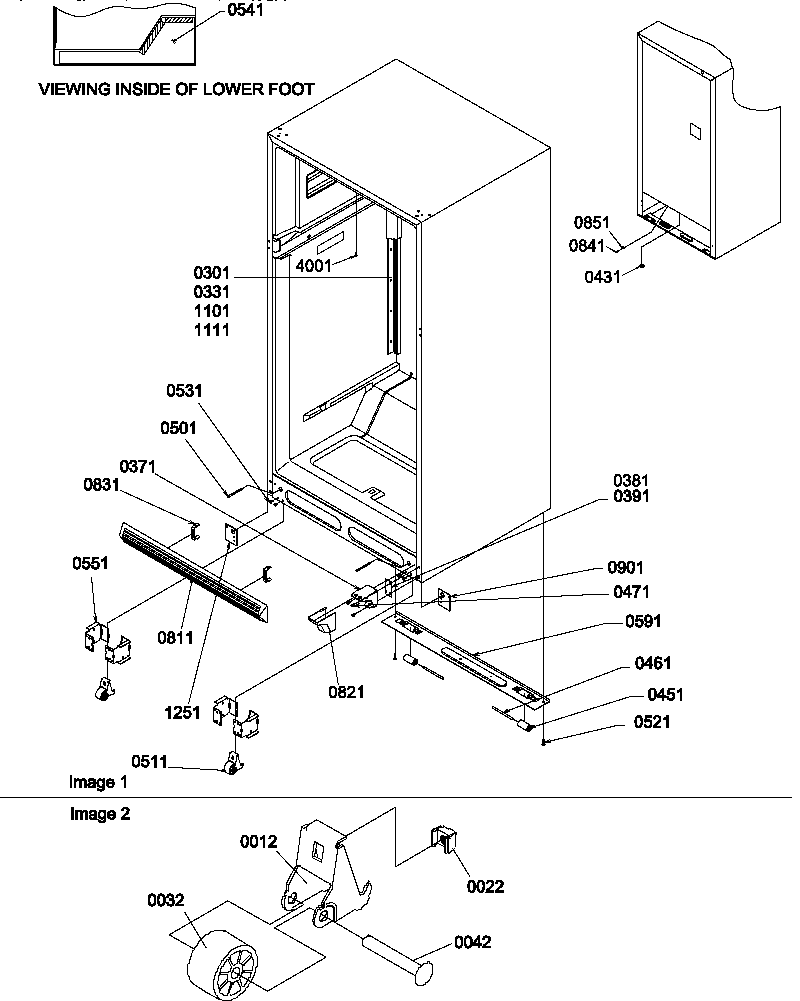 Ladders, lower cabinet and rollers