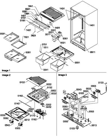 Interior cabinet/drain block and control assembly