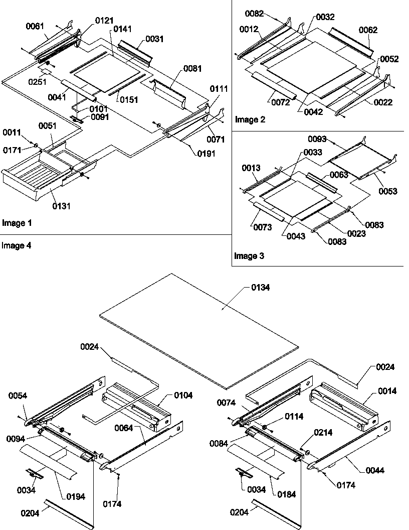 Shelving assemblies