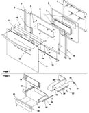 Oven door and storage door