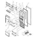 Amana SRI25S2L-P1194001WL refrigerator door diagram