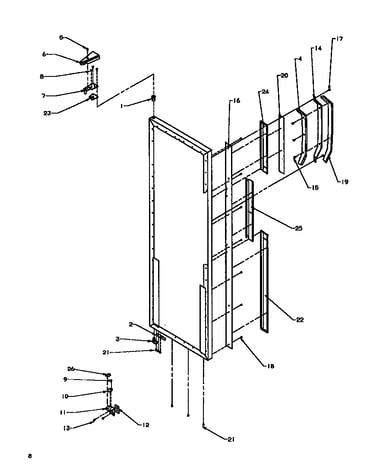 Refrigerator door hinge/trim