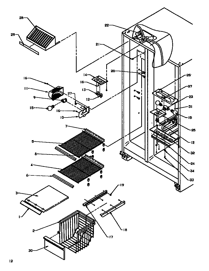 Freezer shelfs/refrigerator light