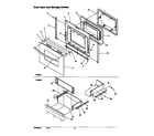 Amana ART6510LL/P1143630NLL oven door and storage drawer diagram